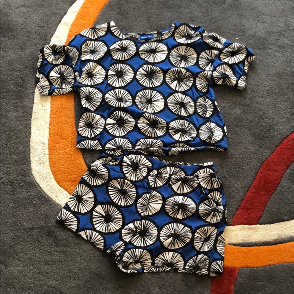 Marimekko for Target two piece blue suit
